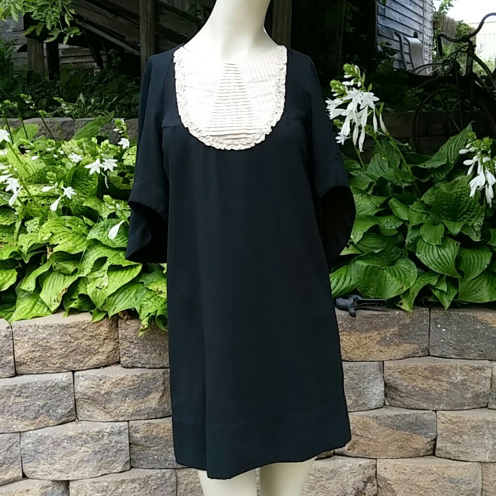 GO INTERNATIONAL Black and Tan Mini Dress
